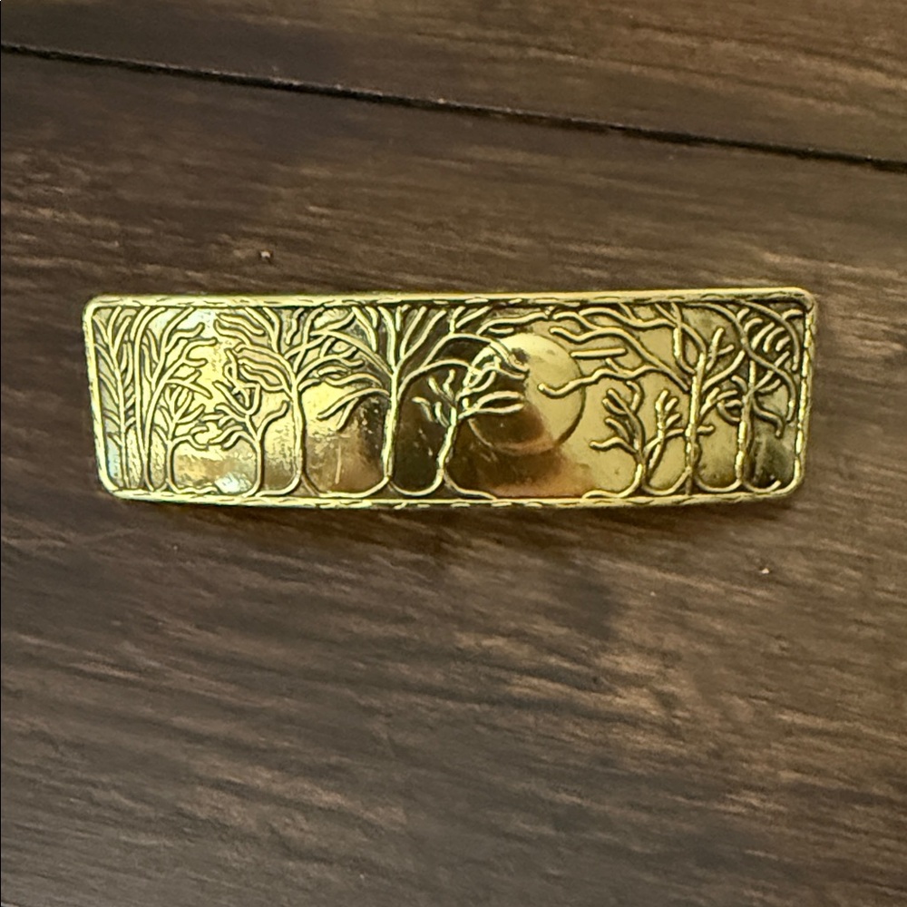 Gold Tree Design Hair Clip